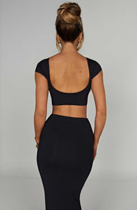 Midnight Elegance Blouse- Black - Cinderella