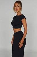 Midnight Elegance Blouse- Black - Cinderella
