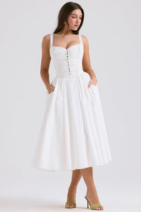 Mila Midi Dress - Ivory - Cinderella