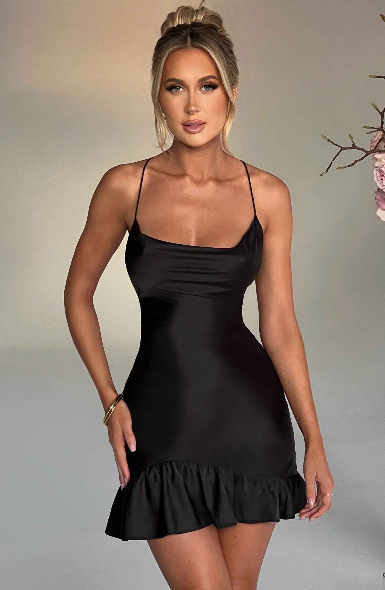 Vestido corto Nicola - Negro