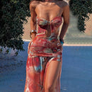 Ocean Dusk Strapless Maxi Dress - Cinderella