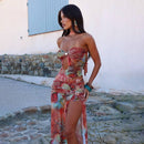 Ocean Dusk Strapless Maxi Dress - Cinderella