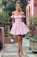 Phoebe Mini Dress - Blush - Cinderella
