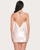 Plus Size V Neck Lace Satin Sleepwear - Cinderella