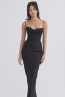 Vestido largo Charmelle - Negro