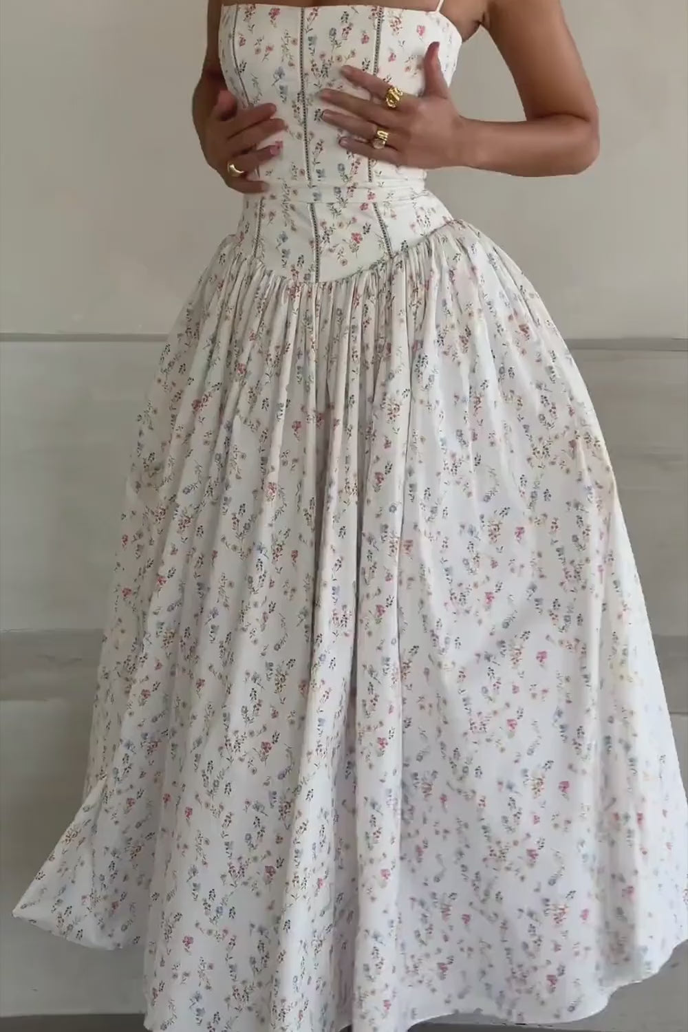 Margaret Midi Dress - Posy Print