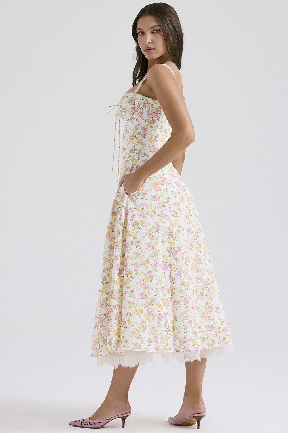 Rosalia Maxi Sundress - Ivory Meadow - Cinderella