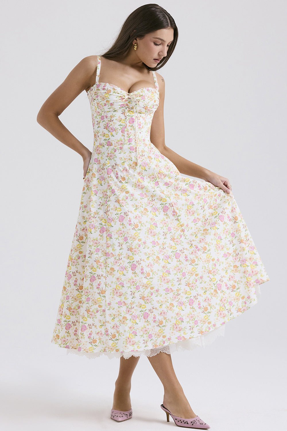 Rosalia Maxi Sundress - Ivory Meadow - Cinderella