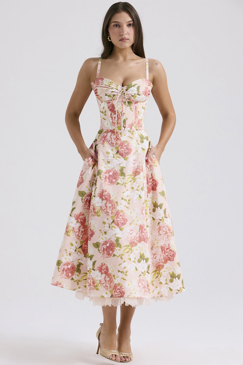 Rosalia Maxi Sundress - Pink Peony - Cinderella