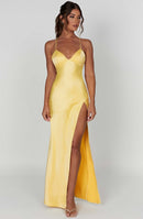 Ruby Radiance Maxi Dress- Lemon - Cinderella