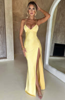 Ruby Radiance Maxi Dress- Lemon - Cinderella