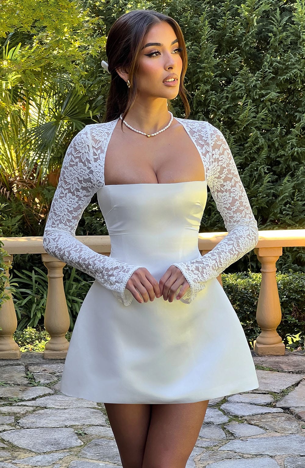 Sadie Mini Dress - Ivory - Cinderella
