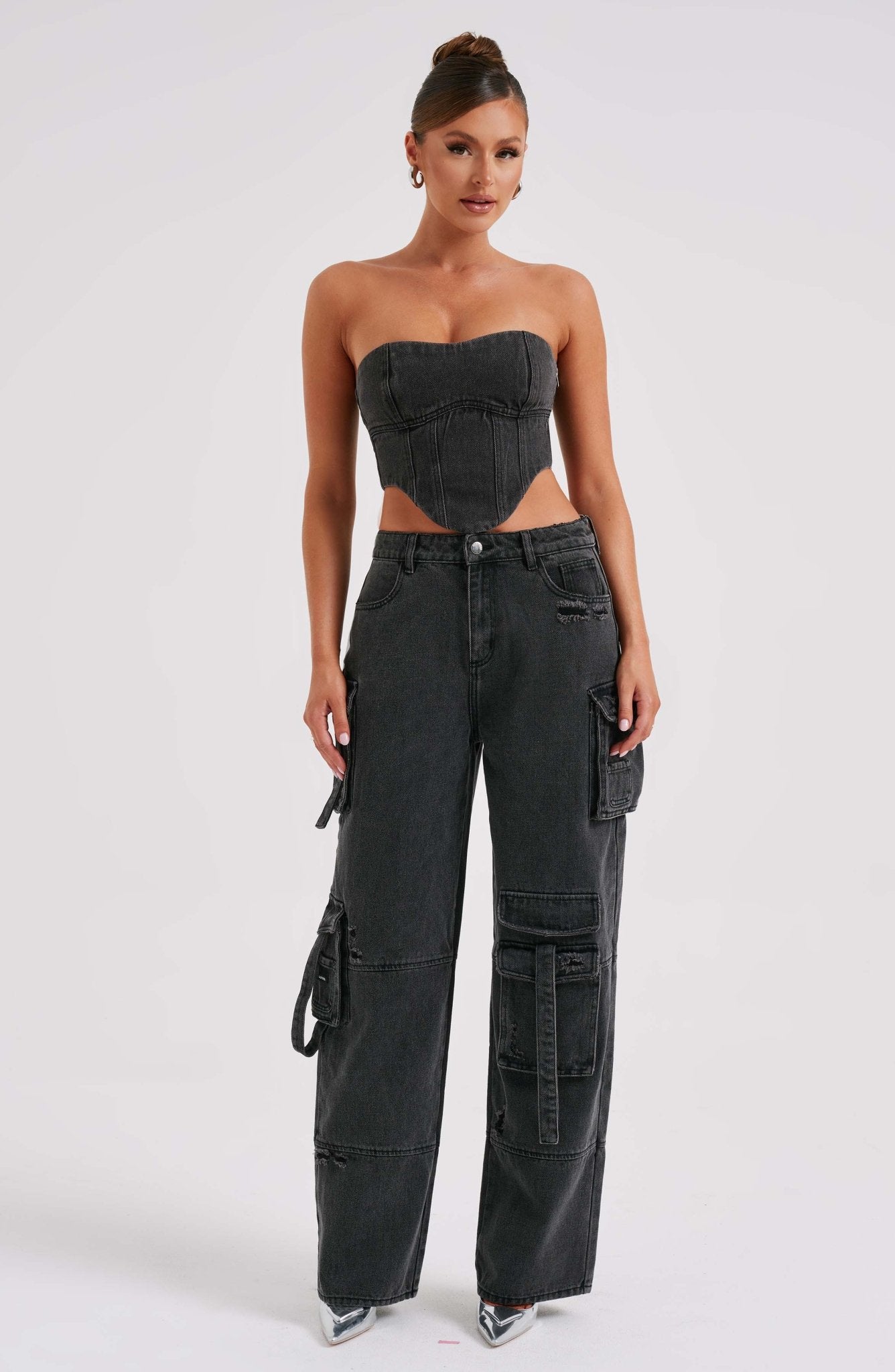 Shadow Veil Cargo Pant-Black - Cinderella