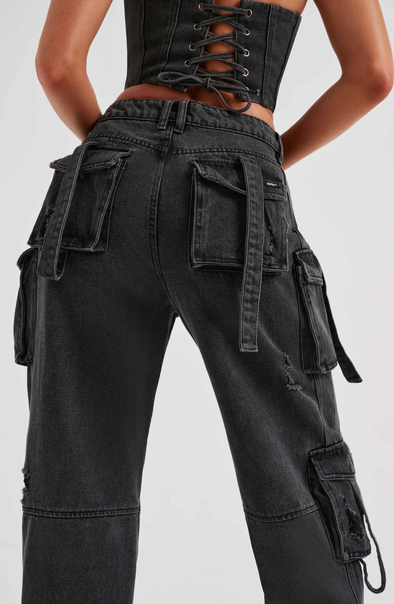 Shadow Veil Cargo Pant-Black - Cinderella