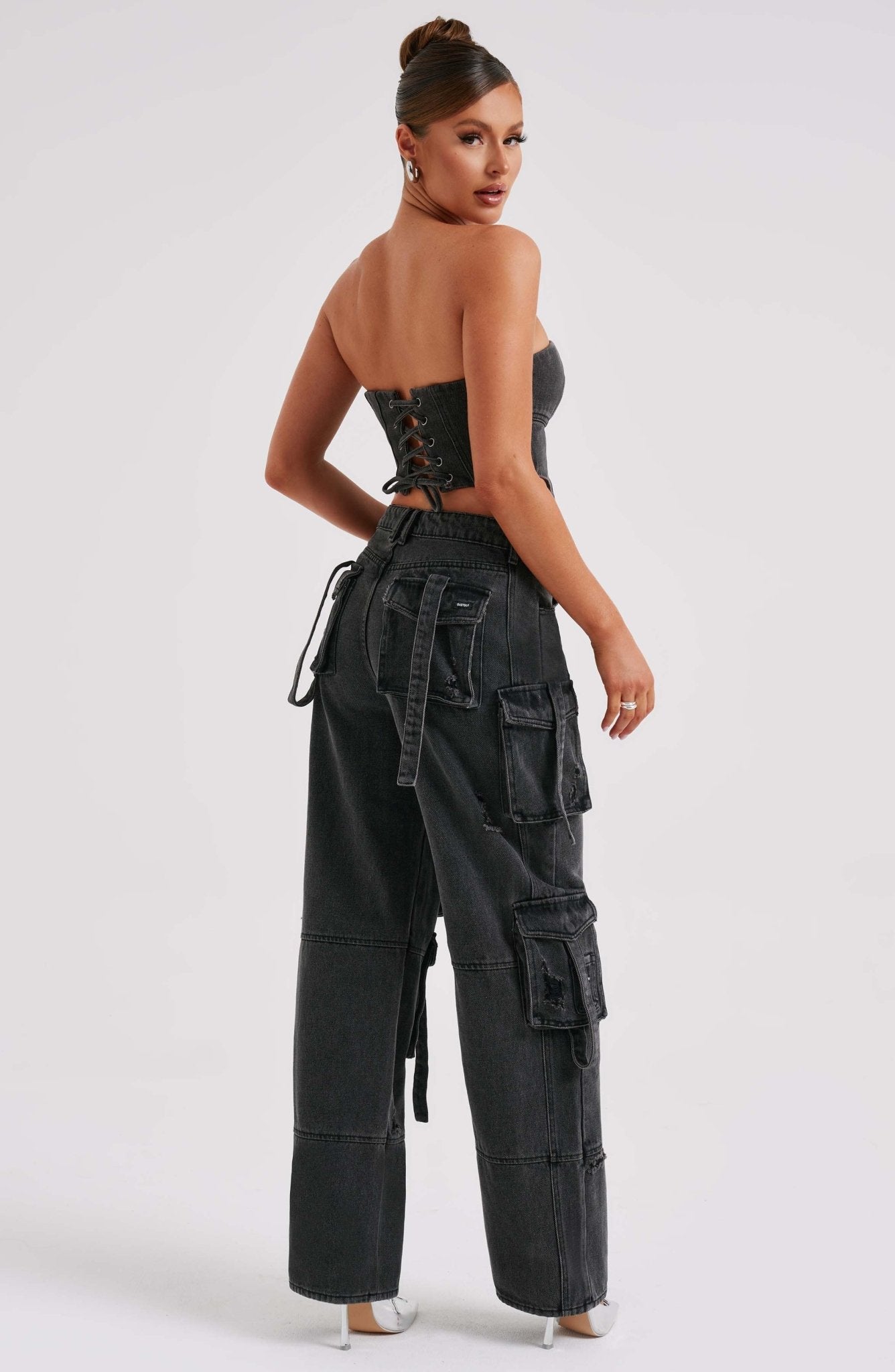 Shadow Veil Cargo Pant-Black - Cinderella