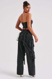 Shadow Veil Cargo Pant-Black - Cinderella