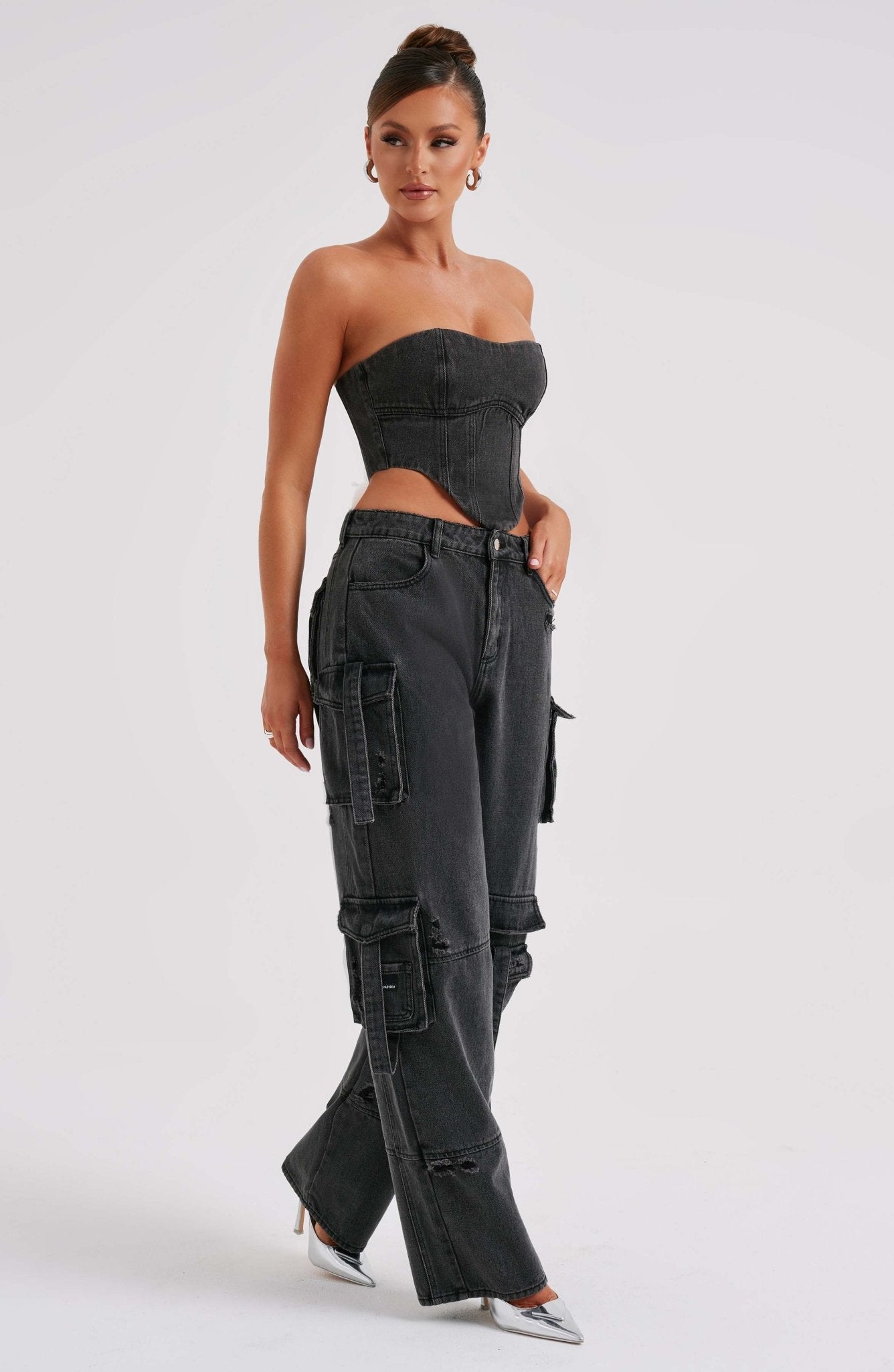 Shadow Veil Cargo Pant-Black - Cinderella