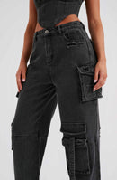 Shadow Veil Cargo Pant-Black - Cinderella