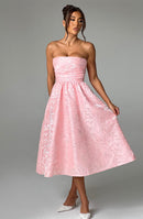 Sienna Midi Dress - Blush - Cinderella