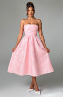 Sienna Midi Dress - Blush - Cinderella