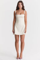 Strap Skirt Dress- White - Cinderella