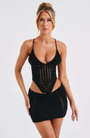 Sunlit Sands Mini Skirt- Black - Cinderella