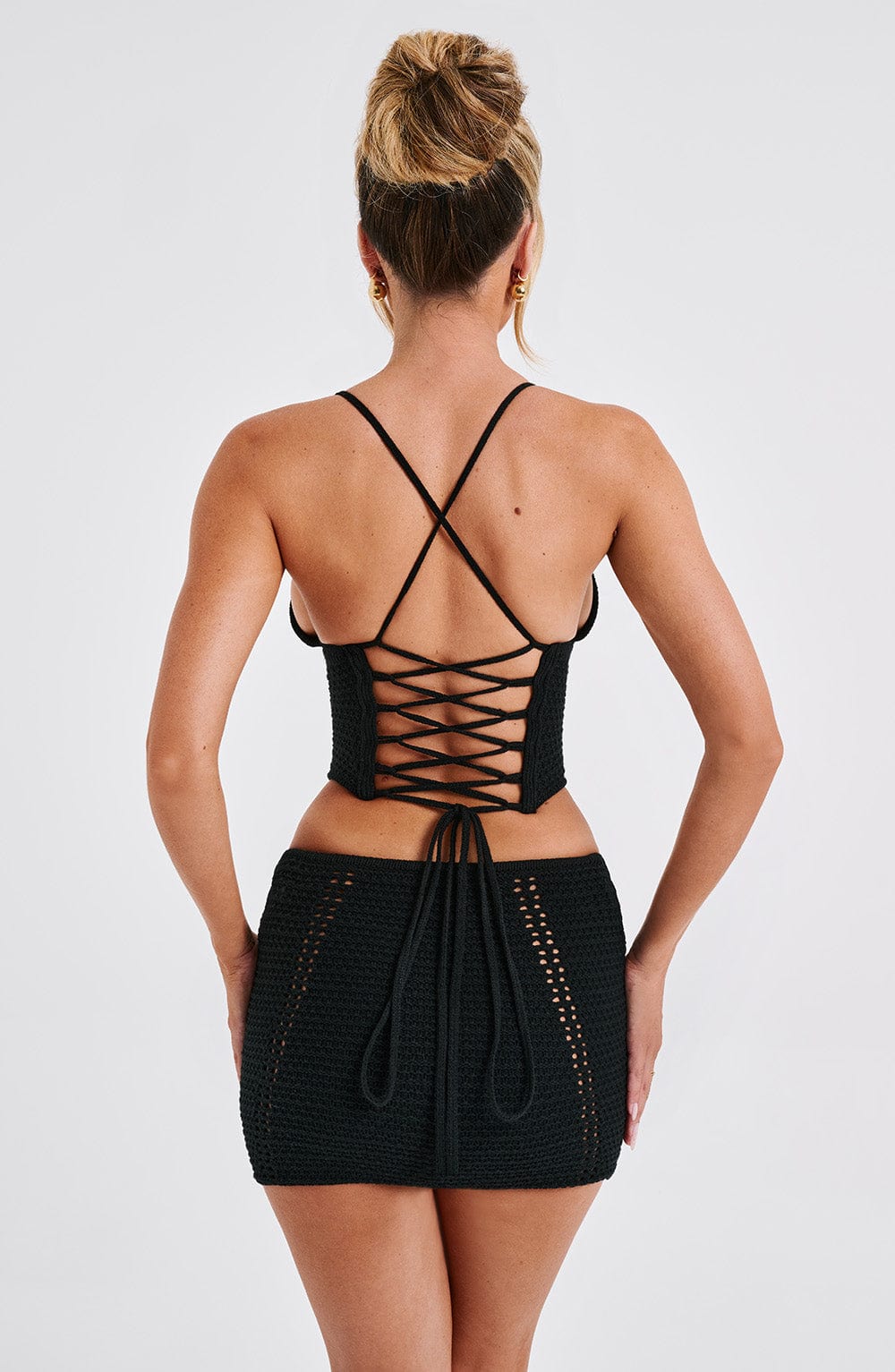 Sunlit Sands Mini Skirt- Black - Cinderella