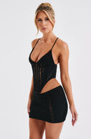 Sunlit Sands Mini Skirt- Black - Cinderella
