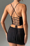 Sunlit Sands Mini Skirt- Black - Cinderella