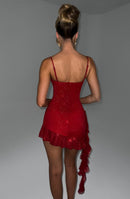 Sunshine Serenade Mini Dress- Red Sparkle - Cinderella