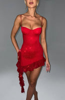 Sunshine Serenade Mini Dress- Red Sparkle - Cinderella