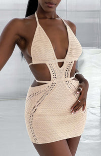 Sylvia Mini Dress - Cream - Cinderella