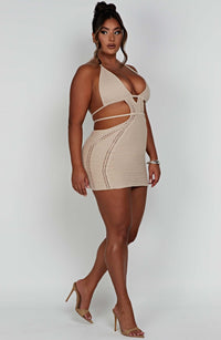 Sylvia Mini Dress - Cream - Cinderella