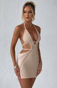 Sylvia Mini Dress - Cream - Cinderella