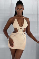 Sylvia Mini Dress - Cream - Cinderella