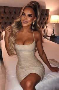 Tati Mini Dress - Gold Sparkle - Cinderella