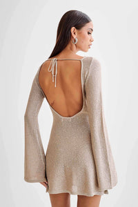 Taupe Twilight Sequin Mini Dress - Cinderella