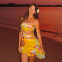 Tideglow Off - Shoulder Bodycon Dress - Cinderella