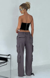 Tinashe Cargo Pants - Charcoal - Cinderella