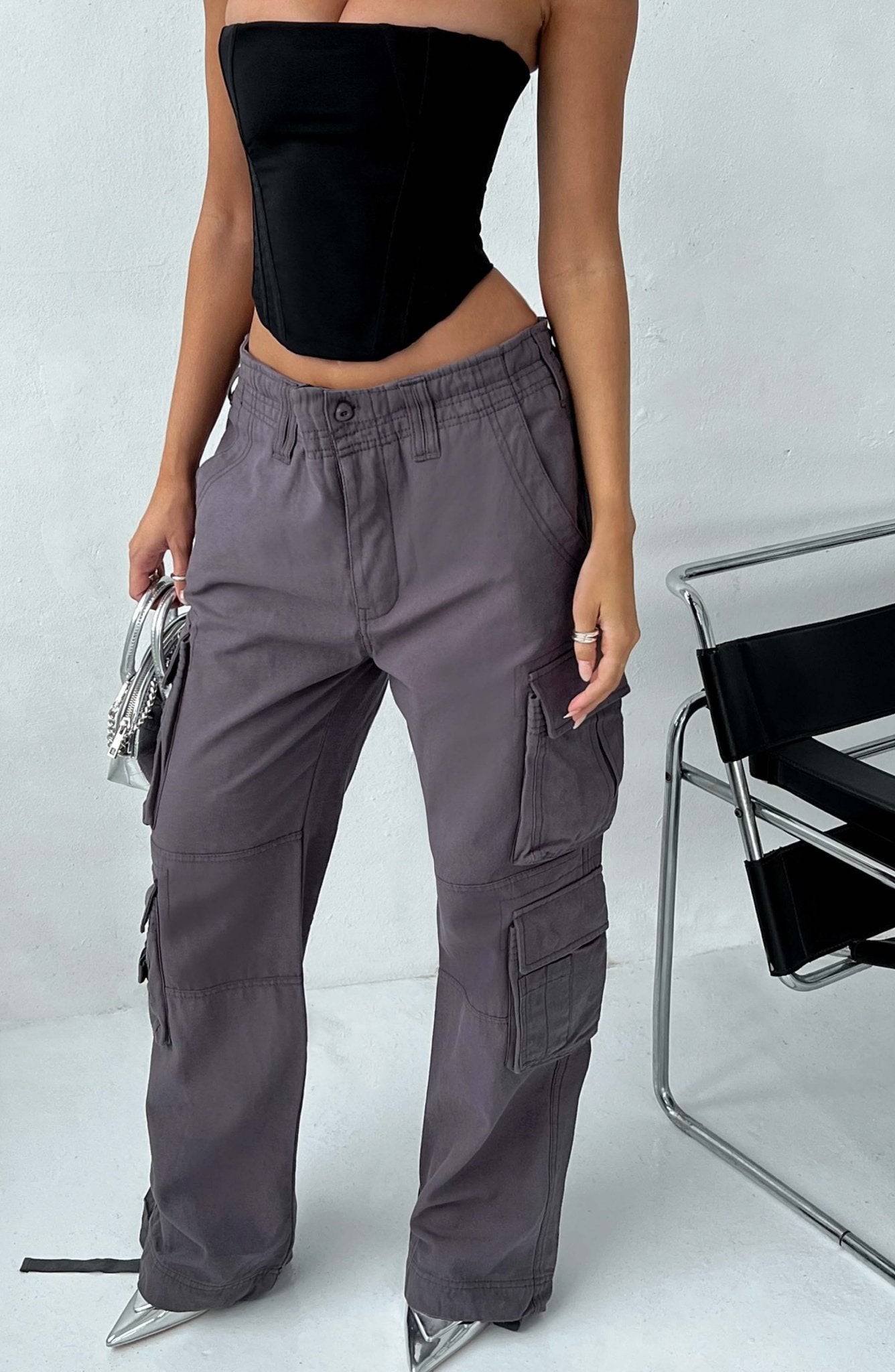 Tinashe Cargo Pants - Charcoal - Cinderella