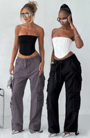 Tinashe Cargo Pants - Charcoal - Cinderella