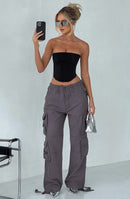 Tinashe Cargo Pants - Charcoal - Cinderella