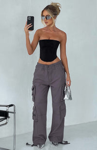 Tinashe Cargo Pants - Charcoal - Cinderella