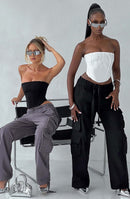 Tinashe Cargo Pants - Charcoal - Cinderella