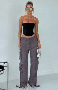 Tinashe Cargo Pants - Charcoal - Cinderella