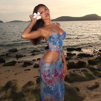 Tropic Haze Strapless Cut - Out Dress - Cinderella