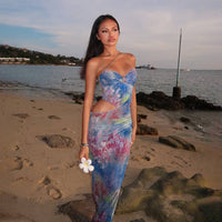 Tropic Haze Strapless Cut - Out Dress - Cinderella