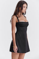 Wrap Charm Dress - Black - Cinderella