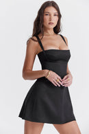 Wrap Charm Dress - Black - Cinderella