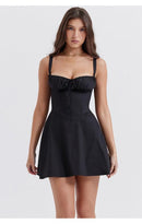 Wrap Charm Dress - Black - Cinderella
